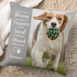 Pet Hund Memorial Personlig 2 Bild Sympati Kudde