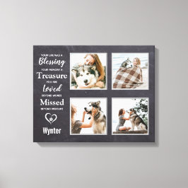 Pet Hund Memorial Pet Loss Photo Collage Canvastryck
