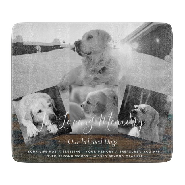 Pet Hund Memorial Photo Collage Memory Dikt (Framsidan)