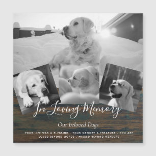 Pet Hund Memorial Photo Collage Memory Dikt