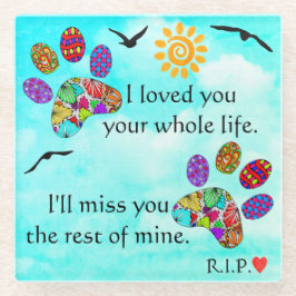 Pet Hund Memorial Sympathy Underlägg