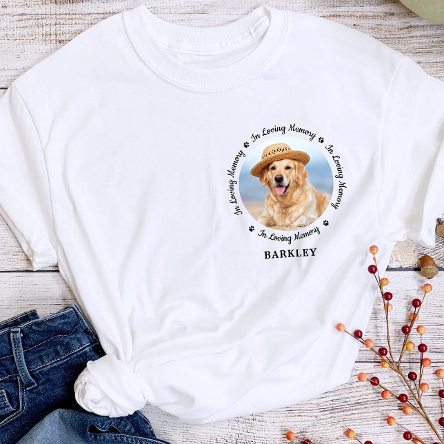 Pet Hund Memorial Tass avtryck - foto med enkel Ch T Shirt (Skapare uppladdad)