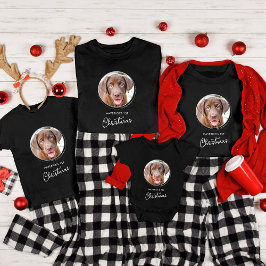 Pet Hund Personlig Photo Black Helgdag T Shirt
