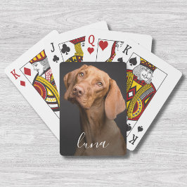 Pet Hund Photo Personlig Namn Casinokort