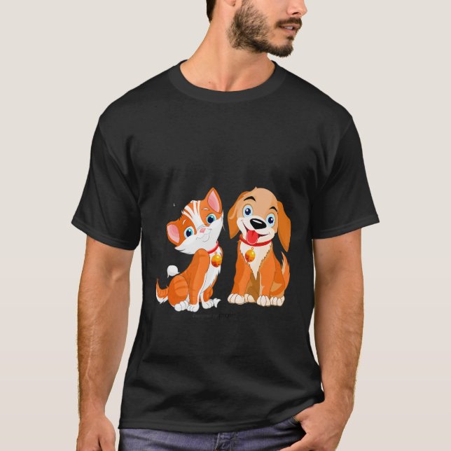 Pet Hund Red Hundar Cute T Shirt (Framsida)
