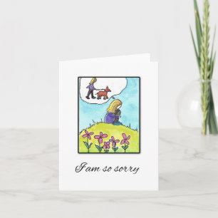 Pet Hund Sympathy Card, jag är så ledsen Kort
