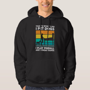 Pet Hundar Play Pinball Maskin Gamer Retro Arcade Hoodie