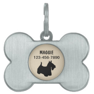 Pet Hundbrickors Scottish Terrier ID-bricka Husdjur