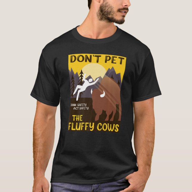 Pet inte Fluffy Cows Fluffy Cows Bison Pre T Shirt (Framsida)