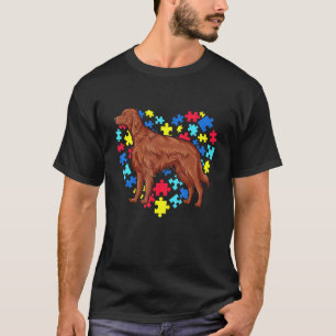 Pet Irish Setter Autism Awareness Month for Hund M T Shirt