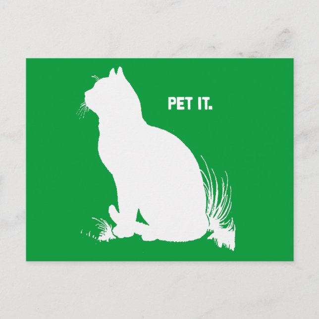 PET IT - WHITE -.png Vykort (Framsida)