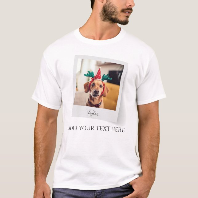 Pet jul-Helgdag-fotoPersonlig T Shirt (Framsida)