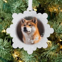 Pet jul-Silver-prydnadskort