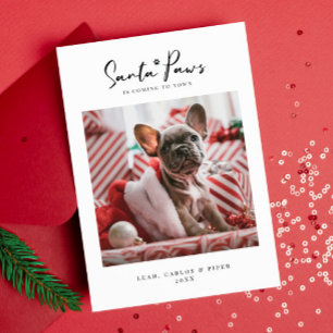 Pet-julfotopatkortet "Santa Tass", platt kort