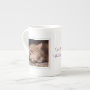 PET KÄRLEK Bone China Mugg + Text/regnbåge Benporslin Mugg