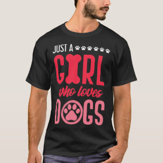 Pet Kärlek Girl Hundar Hund T Shirt