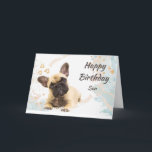 Pet-kort för Pet-Hund för dagars Son Cute-Fransk Kort<br><div class="desc">Anpassningsbar Födelsedag Son Cute Fransk Bulldog Hund Pet Animal</div>