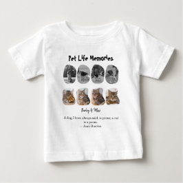 Pet Life Memories 8 Foto Collage Tribute Mall T Shirt