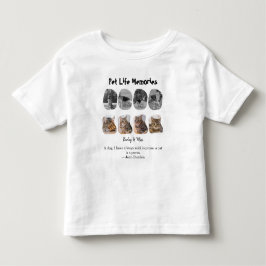 Pet Life Memories 8 Photo Collage Tribute Template T Shirt