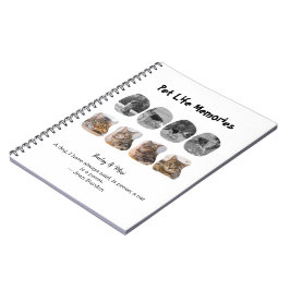 Pet Life Minnen 8 Foto Collage Hyllning Mall Anteckningsbok