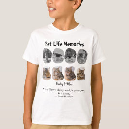 Pet Life Minnen 8 Foto Collage Hyllning Mall T Shirt