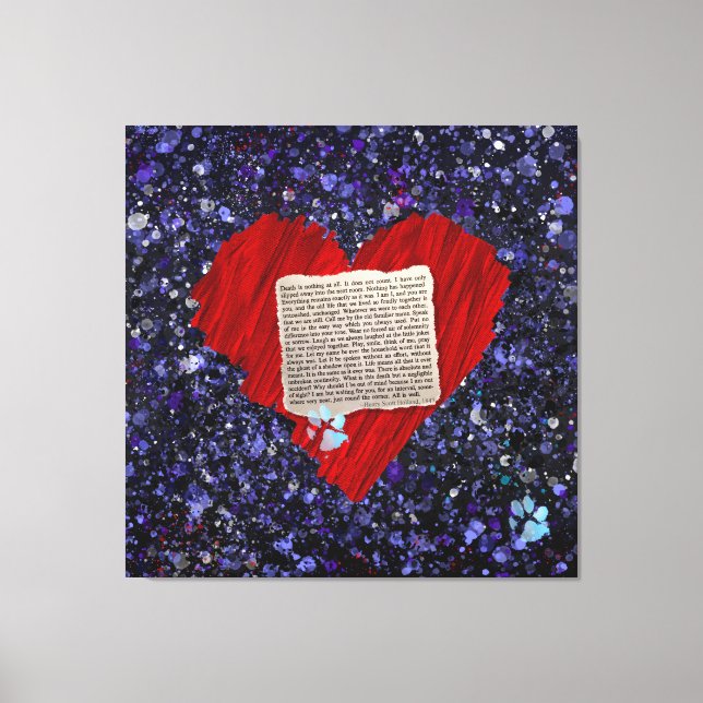 Pet Loss Bereavement Henry Scot Holland 1827 Text Canvastryck (Framsida)