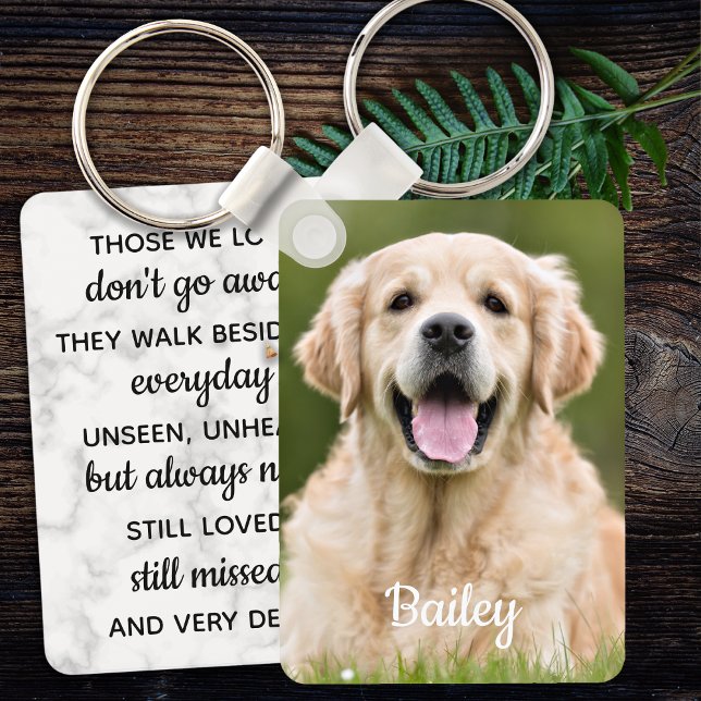 Pet Loss Gift Sympathy Quote Photo Pet Memorial Nyckelring (Skapare uppladdad)