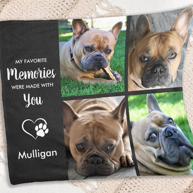 Pet Loss Hund älskare Sympathy Photo Pet Memorial Fleecefilt (Skapare uppladdad)