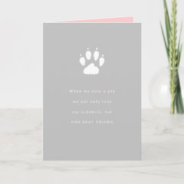 Pet Loss Sidekick Sympathy Card Kort