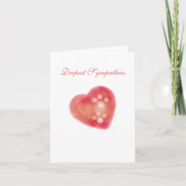 Pet Loss Soss Sympathy Card Kort