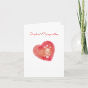 Pet Loss Soss Sympathy Card Kort