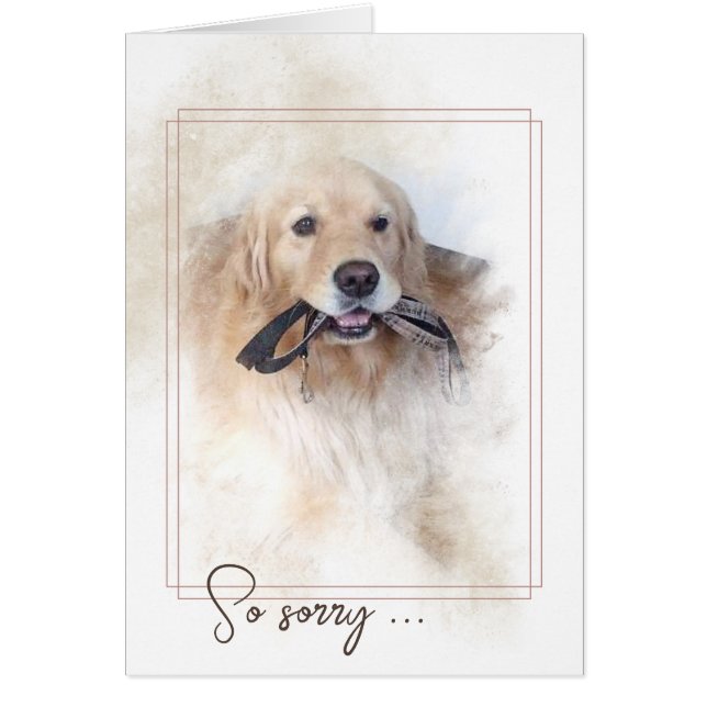 Pet Loss Sympathy Golden Retriever Hälsningskort (Framsidan)
