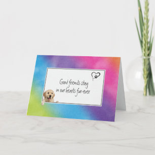 Pet Loss Sympathy Rainbow Retriever Kort