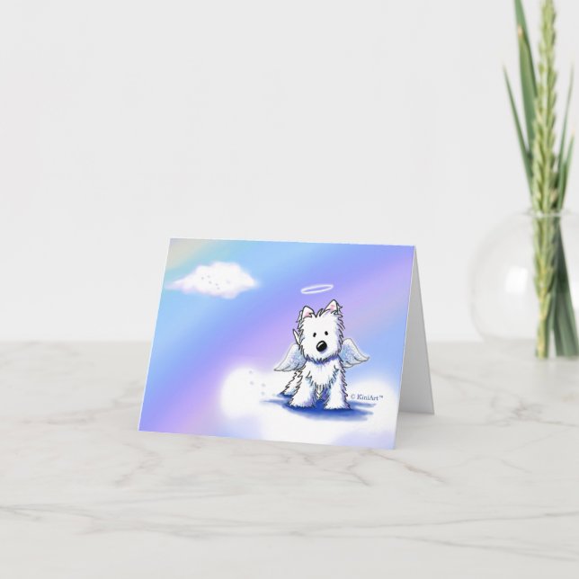 Pet Loss Sympathy Westie Angel Kort (Framsida)