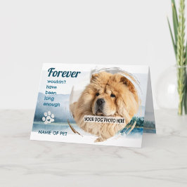 PET LOSS your photo & name Memorial Card Tack Kort