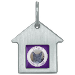 PET LOVE House Husdjursmärket / Lila ID-bricka Husdjur