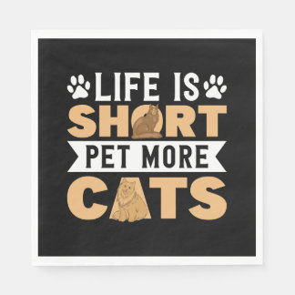 Pet Lover Cat Lover Cats Pappersservett