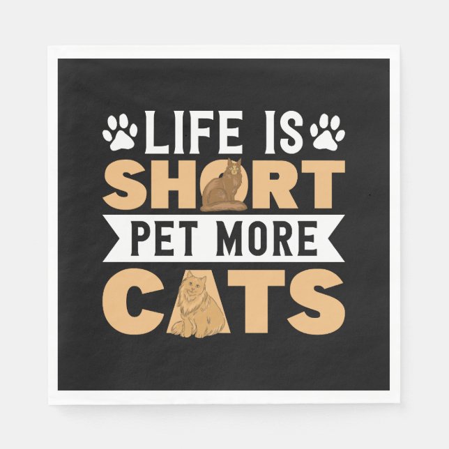 Pet Lover Cat Lover Cats Pappersservett (Framsidan)