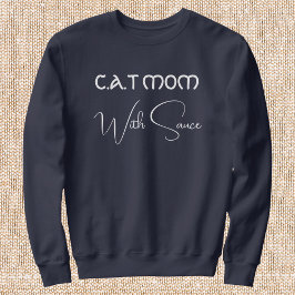 Pet Lover Personalized Script Cat Mom Navy Blue T Shirt