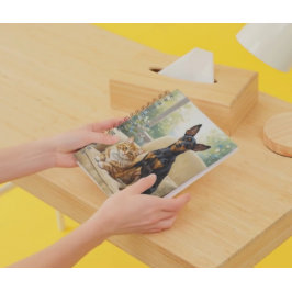 Pet Lovers Notebook - Dog Cat Oil Painting Journal Anteckningsbok