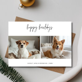 Pet Lycklig Howlidays Hund Photo jul Greetings Julkort