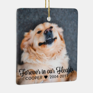 Pet Memorial 2 Foton Sympati Julgransprydnad Keramik
