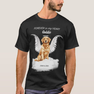 Pet Memorial Angel Hund Golden Retriever T-shirt