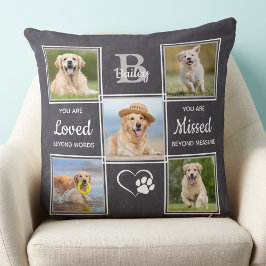 Pet Memorial Anpassningsbar 6 Hund Photo In Loving Kudde