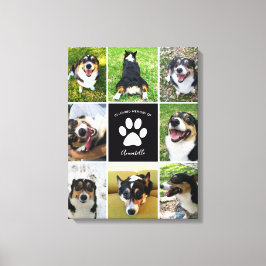 Pet Memorial Anpassningsbar Hund 8 Photo Collage Canvastryck
