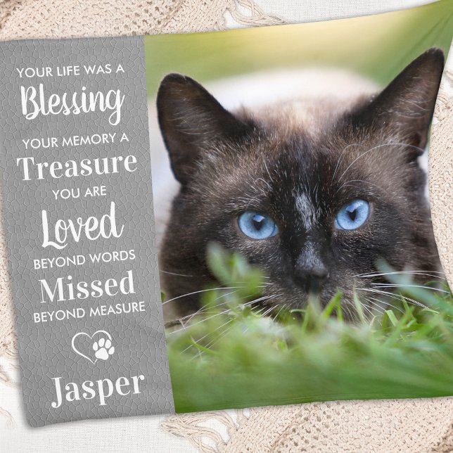 Pet Memorial-Anpassningsbarna för att minnas Dikt  Fleecefilt (Skapare uppladdad)