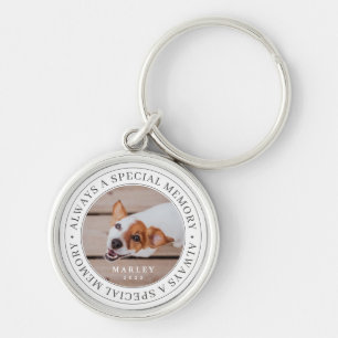 Pet Memorial är alltid ett Speciellt minnesmoderf Rund Silverfärgad Nyckelring