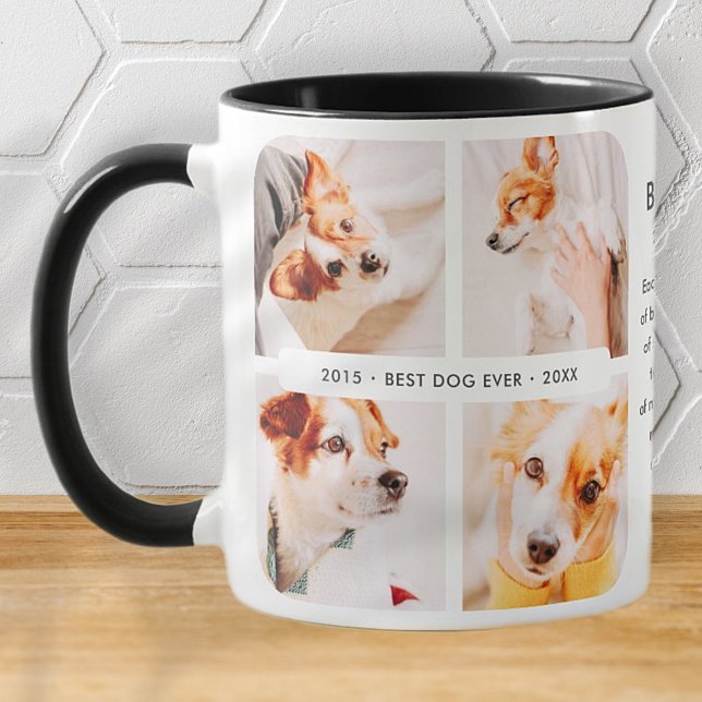 Pet Memorial Best Hund någonsin Modern Photo Colla Mugg (Skapare uppladdad)