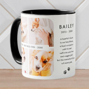 Pet Memorial Best Hund någonsin Modern Photo Colla Mugg