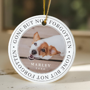 Pet Memorial Borta men inte glömt Modern Photo Julgransprydnad Keramik